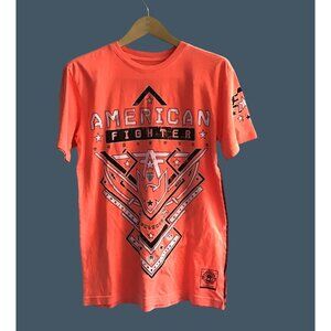 AMERICAN FIGHTER- MEN'S SHORT SLEEVE FRONT & BACK GRAPHIC T-SHIRT SIZE SMALL